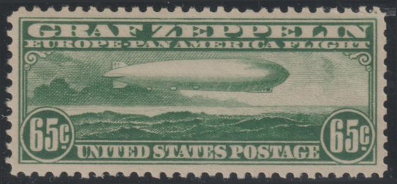65 cent Graf Zeppelin airmail stamp